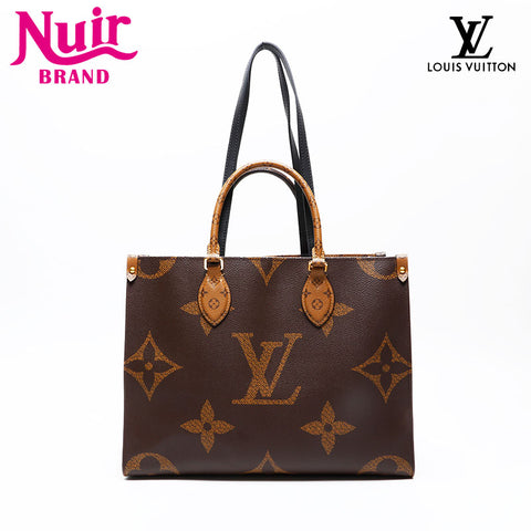 LOUIS VUITTON 2020 Giant Monogram On the Go MM Tote Bag Brown WS20690