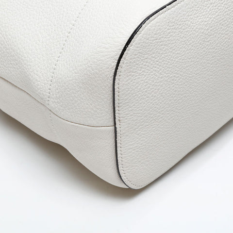 PRADA leather drawstring Handbag white WS20692