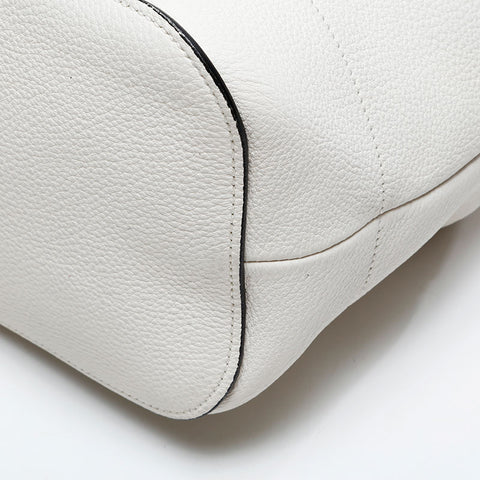 PRADA leather drawstring Handbag white WS20692