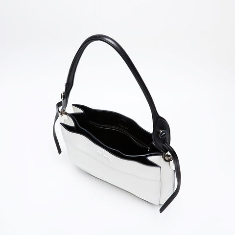 PRADA Leather Maggit Shoulder Bag white WS20693
