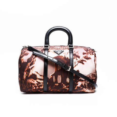 PRADA Nylon 2way Boston bag Boston bag Brown WS20694
