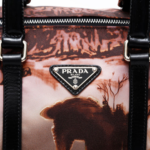 PRADA Nylon 2way Boston bag Boston bag Brown WS20694