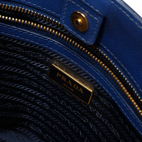 PRADA Saffiano Galleria 2way Handbag blue WS20697