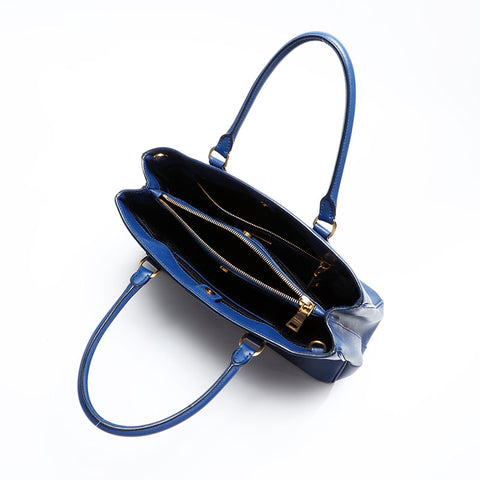 PRADA Saffiano Galleria 2way Handbag blue WS20697