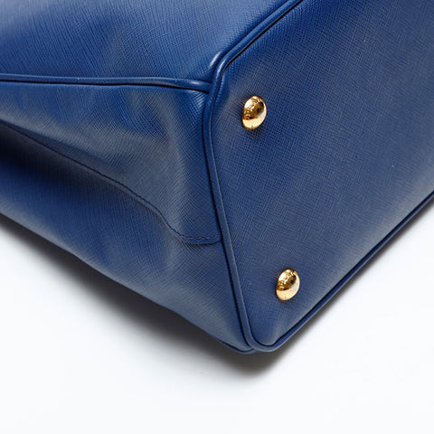 PRADA Saffiano Galleria 2way Handbag blue WS20697