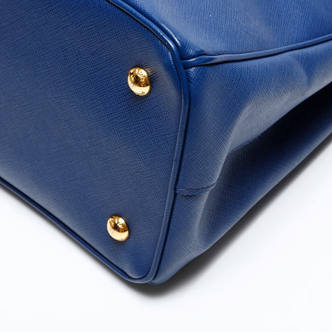 PRADA Saffiano Galleria 2way Handbag blue WS20697