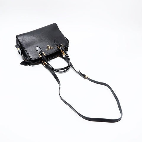 PRADA Saffiano 2way Handbag black WS20698
