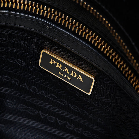 PRADA Saffiano 2way Handbag black WS20698