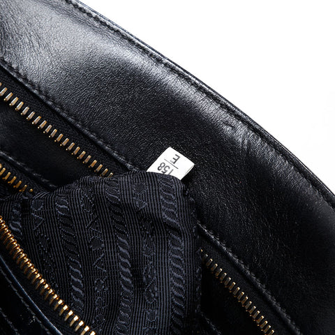 PRADA Saffiano 2way Handbag black WS20698