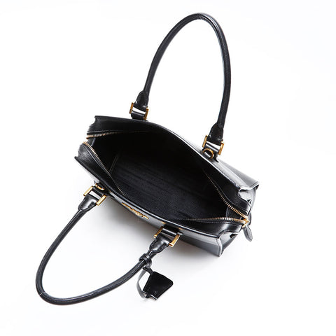 PRADA Saffiano 2way Handbag black WS20698