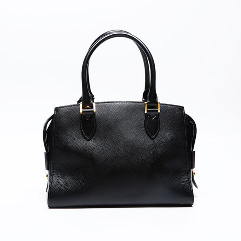 PRADA Saffiano 2way Handbag black WS20698
