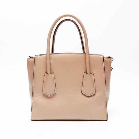 PRADA Leather 2way Handbag beige WS20699