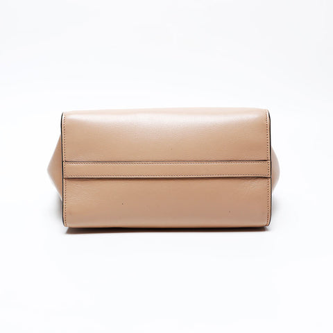 PRADA Leather 2way Handbag beige WS20699