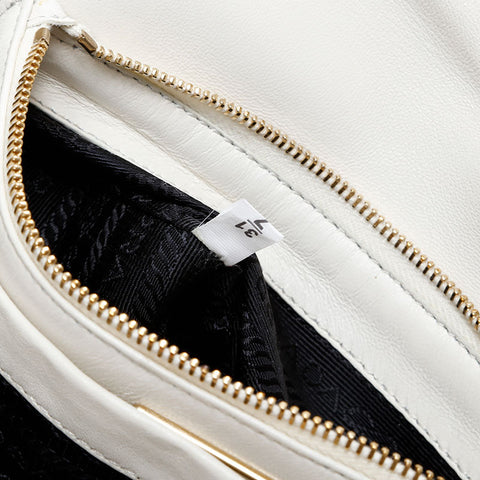 PRADA Padded System Nappa Leather Shoulder Bag white WS20702