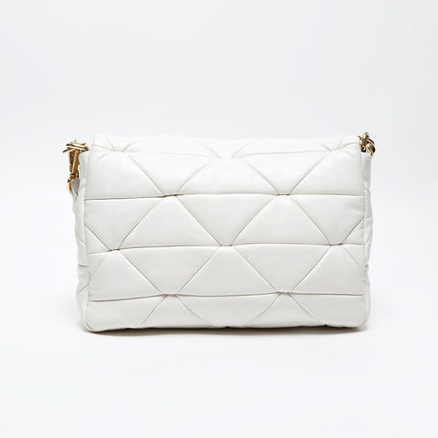 PRADA Padded System Nappa Leather Shoulder Bag white WS20702
