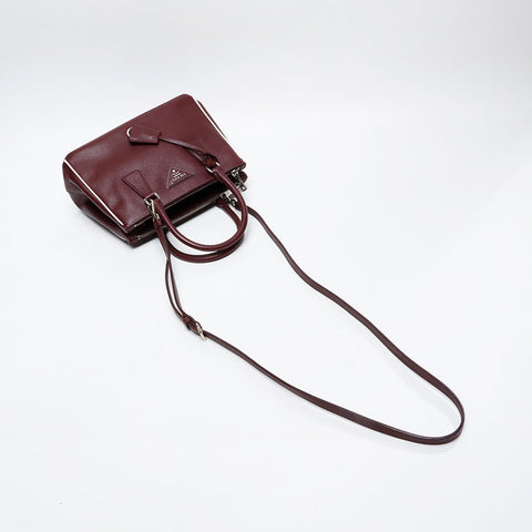 PRADA Galleria 2way Saffiano Handbag Brown WS20703