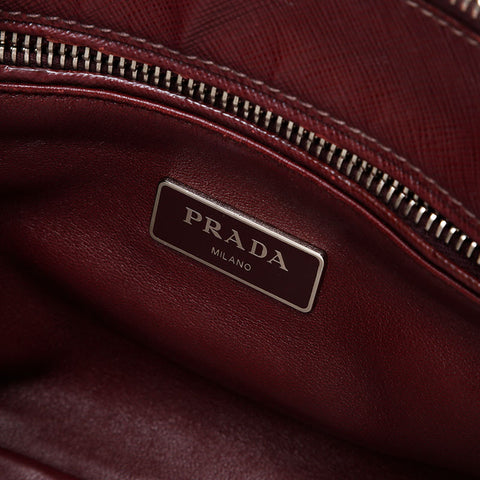 PRADA Galleria 2way Saffiano Handbag Brown WS20703