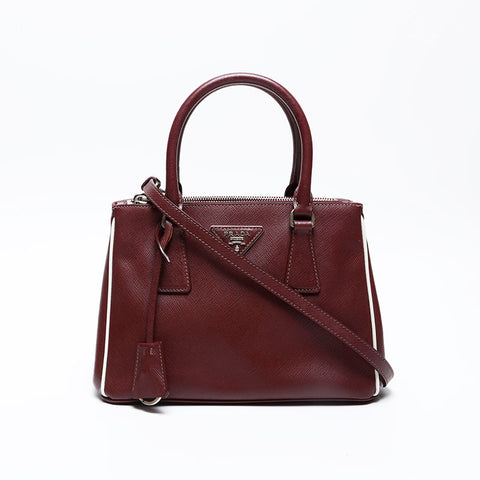 PRADA Galleria 2way Saffiano Handbag Brown WS20703