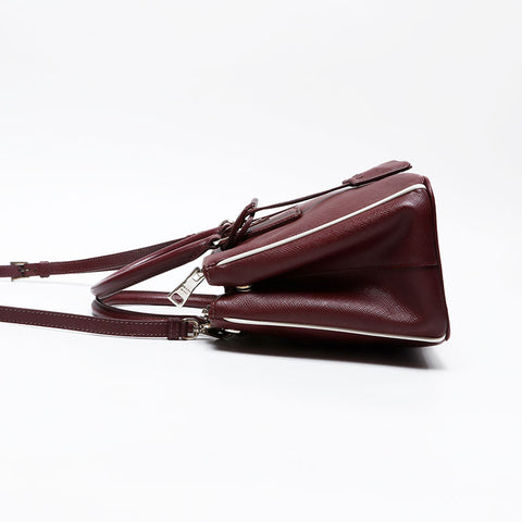 PRADA Galleria 2way Saffiano Handbag Brown WS20703