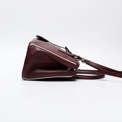 PRADA Galleria 2way Saffiano Handbag Brown WS20703