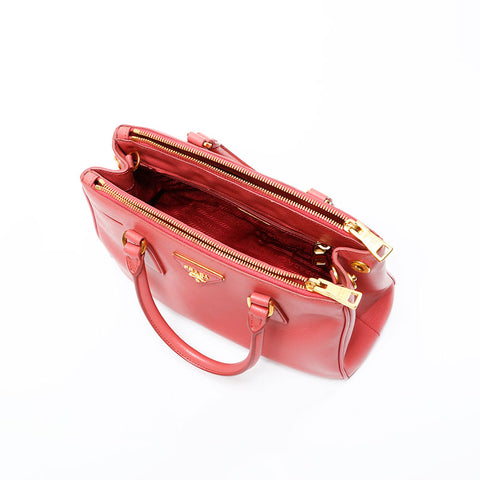 PRADA Saffiano Leather Galleria Small Handbag pink WS20704