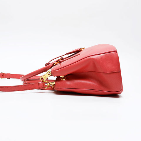 PRADA Saffiano Leather Galleria Small Handbag pink WS20704