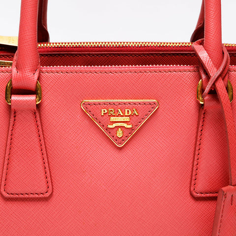 PRADA Saffiano Leather Galleria Small Handbag pink WS20704