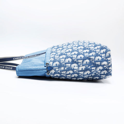 Christian Dior Pile Beach Bag Trotter Tote Bag blue WS20705