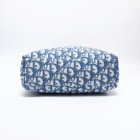Christian Dior Pile Beach Bag Trotter Tote Bag blue WS20705