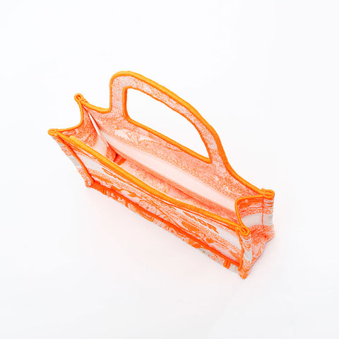 Christian Dior Mini Book Tote Handbag Orange WS20706