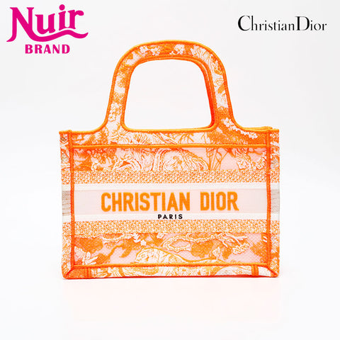 Christian Dior Mini Book Tote Handbag Orange WS20706