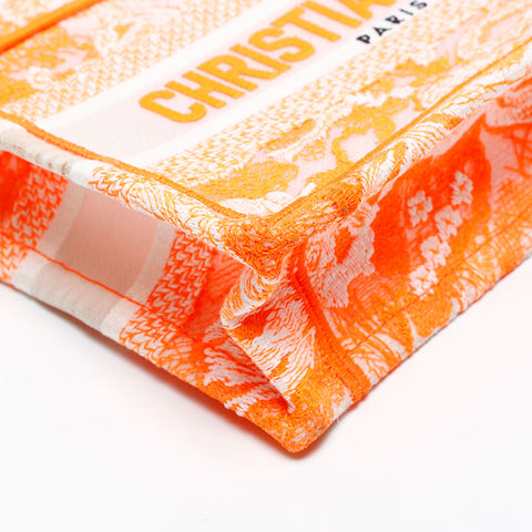 Christian Dior Mini Book Tote Handbag Orange WS20706