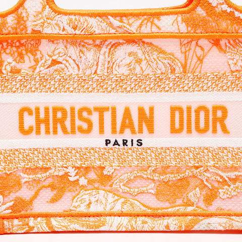 Christian Dior Mini Book Tote Handbag Orange WS20706