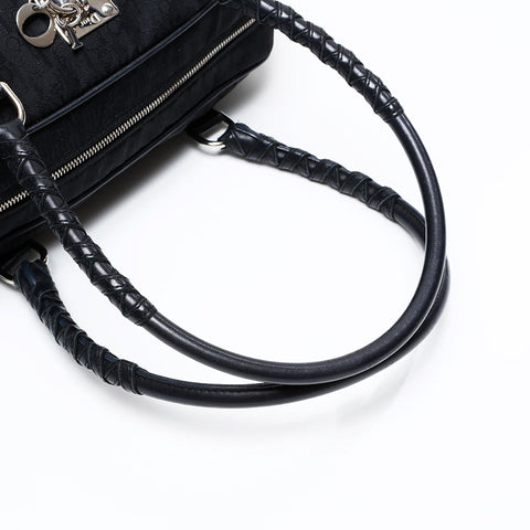 Christian Dior Diorissimo Trotter Nylon Lovely Shoulder Bag black WS20707