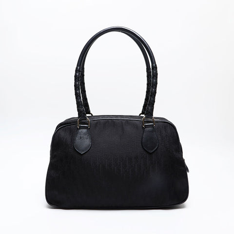 Christian Dior Diorissimo Trotter Nylon Lovely Shoulder Bag black WS20707