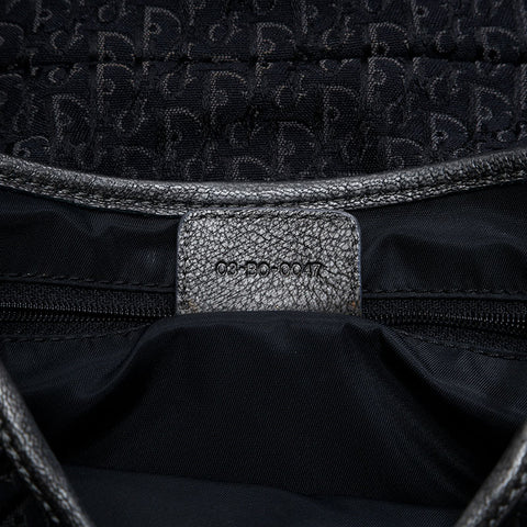 Christian Dior Trotter Oblique Canvas Shoulder Bag black WS20708