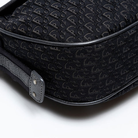 Christian Dior Trotter Oblique Canvas Shoulder Bag black WS20708