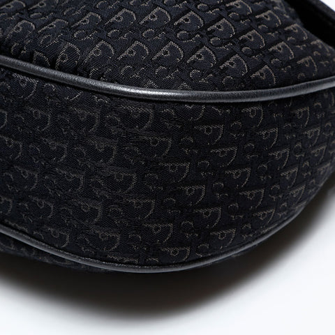 Christian Dior Trotter Oblique Canvas Shoulder Bag black WS20708