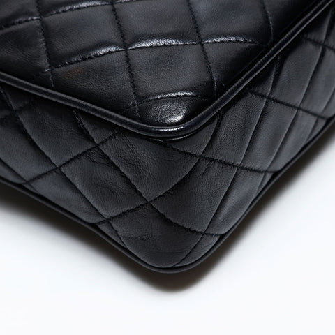 CHANEL No. 1 1989-1991 Lambskin COCO Mark Shoulder Bag black WS20712