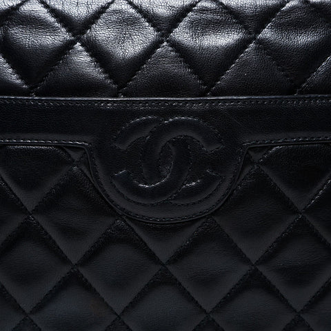 CHANEL No. 1 1989-1991 Lambskin COCO Mark Shoulder Bag black WS20712