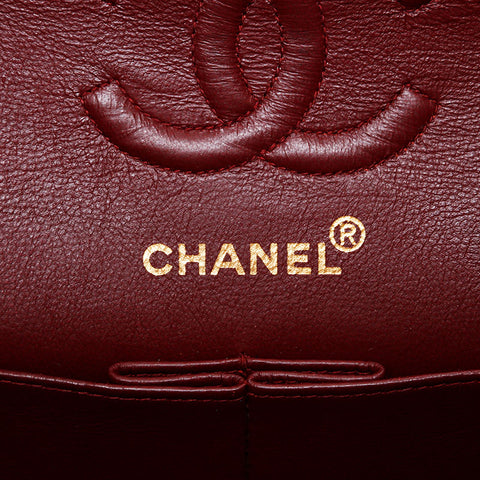 CHANEL No. 5 Lambskin Matelasse 9.1" Double Flap 1997-1999 Shoulder Bag black WS20715