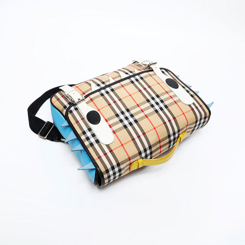 BURBERRY Check Canvas Monster Motif Backpack Â· Daypack beige WS20718