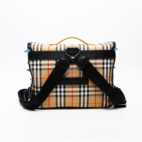 BURBERRY Check Canvas Monster Motif Backpack Â· Daypack beige WS20718