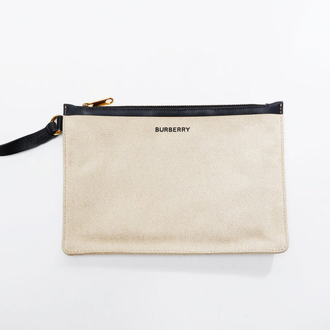 BURBERRY Canvas logo Shoulder Bag beige WS20719