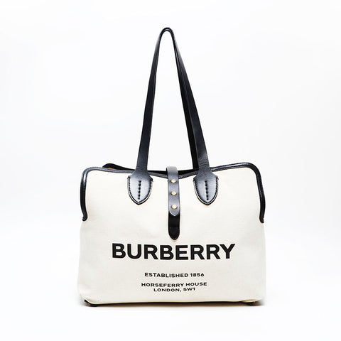 BURBERRY Canvas logo Shoulder Bag beige WS20719