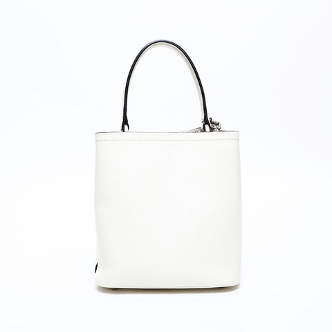 PRADA Saffiano 2way Pannier Small Handbag white WS20723