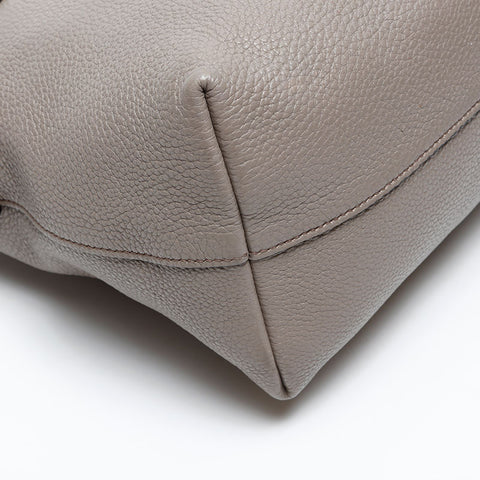PRADA Leather 2way Handbag gray WS20724