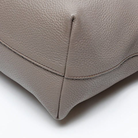 PRADA Leather 2way Handbag gray WS20724