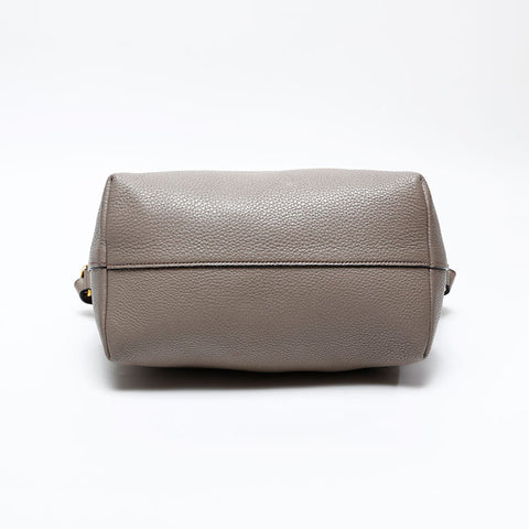 PRADA Leather 2way Handbag gray WS20724