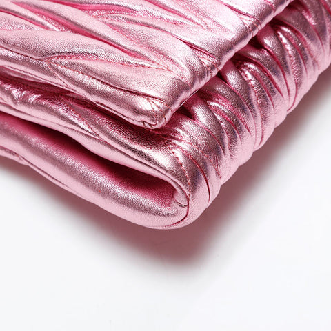 Miu Miu Matelasse Crystal Metallic Shoulder Bag pink WS20725